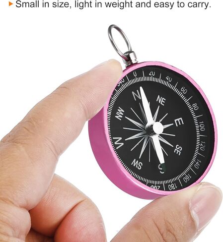 PATIKIL Pocket Compass, Sports Navigation Compass with Key Ring for Outdoors Camping Hiking in Kuwait