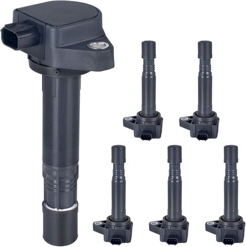 FAERSI Pack of 6 Ignition Coils Pack Compatible with 2009 2010 2011 2012 2013 2014 Honda Pilot Ridgeline 3.5L,2010-2014 Acura MDX ZDX 3.7L, Replace OE# UF624, 30520-RN0-A01, E1124 in Saudi Arabia