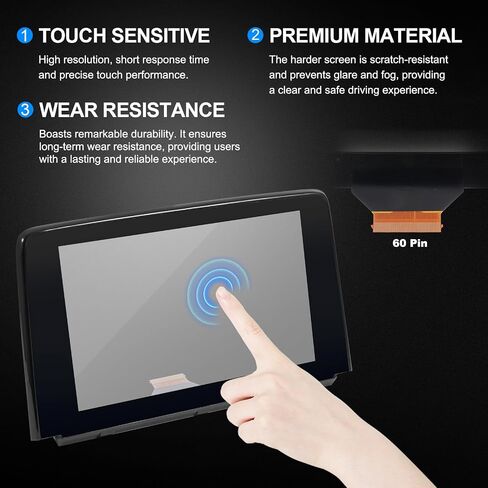 TK49-611J0 Uconnect 8 بوصة تعمل باللمس زجاج محول الأرقام راديو الملاحة متوافق مع 2016-2019 Mazda CX-9 يستبدل # TK49-611J0 TK49-611JB TK49611JA TK49611J0 TK49611JB in Saudi Arabia
