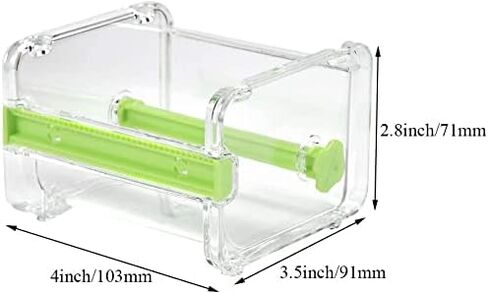 موزع شريط واشي من YOTINO، موزع واشي، موزع منظم حامل شريط واشي من الأكريليك الشفاف مع قاطع للمكتب، 4 عبوات (أخضر وبرتقالي) in Kuwait