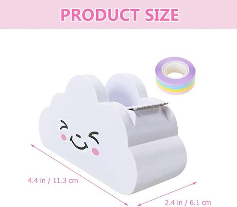 Gadpiparty Creative Cloud Tape Dispenser Decorative Cartoon Tape Cutter with Rainbow Tape for Children School Office Stationery Supplies in Saudi Arabia