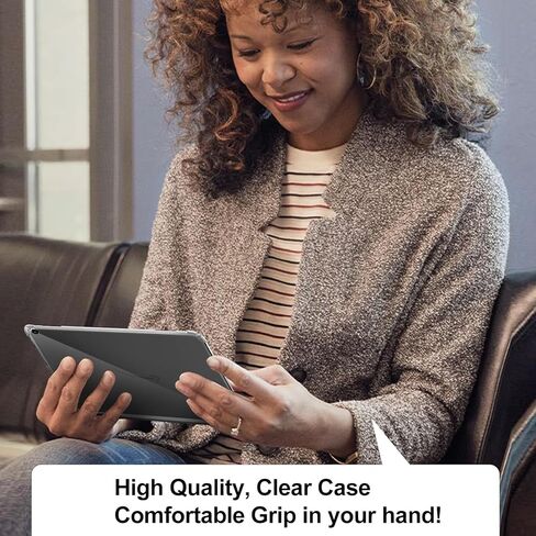Clear Case for Kindle Fire HD 8 & Fire HD 8 Plus Tablet 8" (Only Fit 12th Generation 2022), JvKzaen Clear Soft Flexible TPU Back Cover Shell for Amazon Fire HD 8 & Fire HD 8 Plus Tablet Transparent… in Kuwait