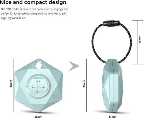 Swissdigital Design Key Finder Locator Works Apple Find My Bluetooth, Tracker Works with Apple Find My for Backpacks, Keys and Personal Items in Saudi Arabia