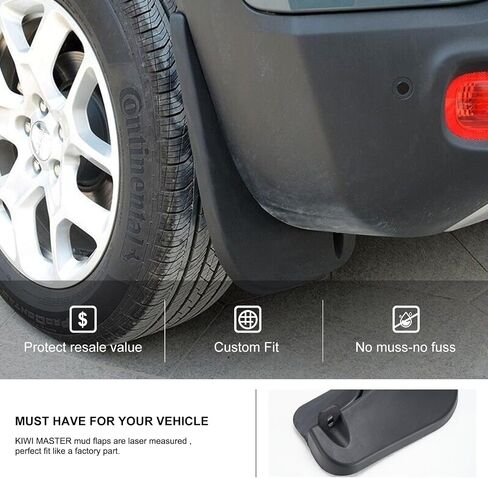 أغطية الطين Kiwi Master متوافقة مع ملحقات Jeep Renegade 2015-2023، واقيات الطين الأمامية والخلفية شديدة التحمل تحل محل OEM # 82214127 82214128 (لا تناسب Trailhawk) in Saudi Arabia