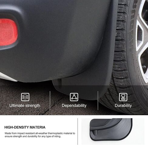 أغطية الطين Kiwi Master متوافقة مع ملحقات Jeep Renegade 2015-2023، واقيات الطين الأمامية والخلفية شديدة التحمل تحل محل OEM # 82214127 82214128 (لا تناسب Trailhawk) in Saudi Arabia