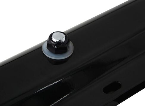 Black Straight Spring Loaded Mud Flap Hanger,Round Tube Style,1-1/8" Bolt Spacing,30" Length with Reflective Plate in Saudi Arabia