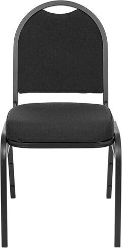 Premium Fabric Upholstered Stack Banquet Chair, Pack of 2, Black/Black in Saudi Arabia