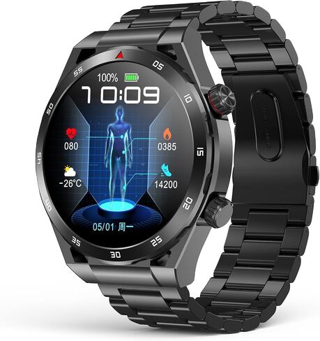 EarlySincere Smart Watch with Bluetooth Call, 1.39" Smartwatches for Men Women, Fitness Watch with Blood Pressure/HR/Sleep, IP67 Waterproof for Android iOS Black in Kuwait