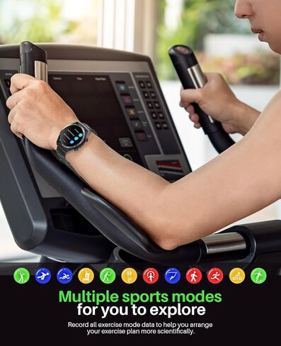 EarlySincere Smart Watch with Bluetooth Call, 1.39" Smartwatches for Men Women, Fitness Watch with Blood Pressure/HR/Sleep, IP67 Waterproof for Android iOS Black in Kuwait