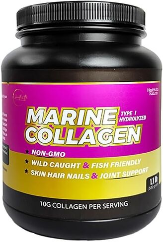 Marine Collagen Powder Type I Hydrolyzed, 1.1 lb./500 Grams Wild-Caught, Fish Friendly, Supplement for Men and Women, Joint Support Health, Skin, Hair & Nails, Paleo, Unflavored in Saudi Arabia
