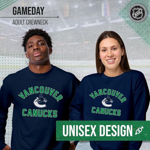 Wright & Ditson Adult NHL Gameday Crewneck Sweatshirt - Pre-Shrunk Fleece Blend - Officially Licensed Unisex Hockey Pullover in Saudi Arabia