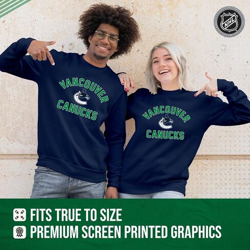 Wright & Ditson Adult NHL Gameday Crewneck Sweatshirt - Pre-Shrunk Fleece Blend - Officially Licensed Unisex Hockey Pullover in Saudi Arabia