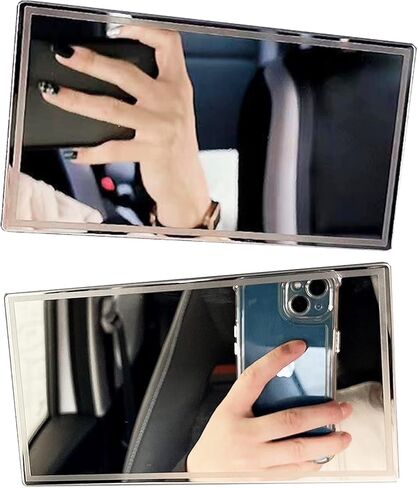 مرآة واقية من الشمس للسيارة، مرآة مكياج لمستحضرات التجميل للسيارة، مرآة زينة ذاتية اللصق للسيارات للشاحنة، سيارات الدفع الرباعي (مستطيلة) in Kuwait