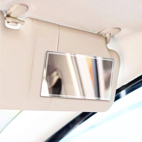 مرآة واقية من الشمس للسيارة، مرآة مكياج لمستحضرات التجميل للسيارة، مرآة زينة ذاتية اللصق للسيارات للشاحنة، سيارات الدفع الرباعي (مستطيلة) in Kuwait