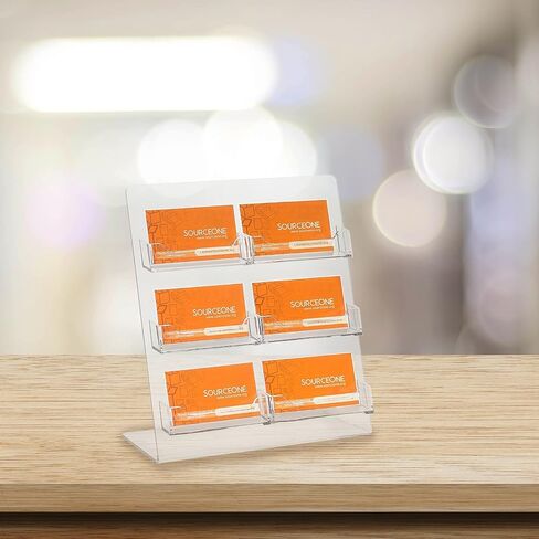 SourceOne Premium Counter Top Business Card Holder/Gift Card Display (1 Pack, 3 Pocket) in Saudi Arabia