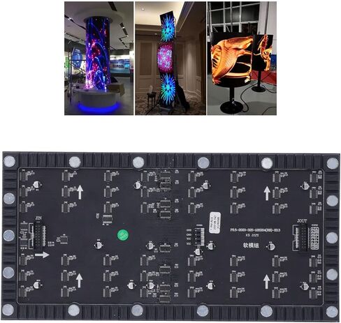 لوحة مصفوفة LED مرنة، تصميم خلفي مغناطيسي قابل للانحناء يستخدم على نطاق واسع 208 × 104 بكسل، استهلاك منخفض، لوحة مرنة كاملة الألوان، تأثيرات متعددة للفنادق in Kuwait