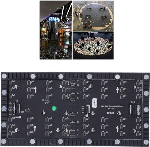 لوحة مصفوفة LED مرنة، تصميم خلفي مغناطيسي قابل للانحناء يستخدم على نطاق واسع 208 × 104 بكسل، استهلاك منخفض، لوحة مرنة كاملة الألوان، تأثيرات متعددة للفنادق in Kuwait