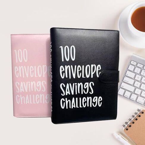 100 Envelopes Money Saving Challenge Binder，Savings Challenges Book to Save $5,050，Easy and Fun Way for 100 Day Money Saving Challenge，Budget Planner With Cash Envelopes in Saudi Arabia