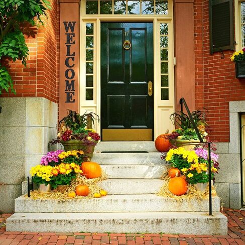 PARBEE Hello Fall Y'all Wood Letters 8 Inch Fall Porch Sign Large Letter Unfinished Cutouts Wooden Decoration for Fall Thanksgiving Farmhouse Decorative Wood Sign in Saudi Arabia