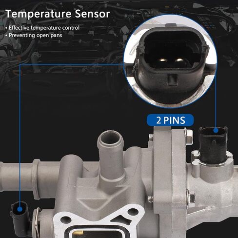 Coolant Thermostat and Housing with Sensors 2009-2011 For Chevrolet Aveo/Aveo5 ; 2009-2010 For Pontiac G3/ 09 G3 Wave - Replaces 25192228, 55564890, 15-81816, 902-033, 55579951 - Full Aluminum in Saudi Arabia