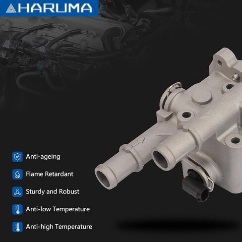 Coolant Thermostat and Housing with Sensors 2009-2011 For Chevrolet Aveo/Aveo5 ; 2009-2010 For Pontiac G3/ 09 G3 Wave - Replaces 25192228, 55564890, 15-81816, 902-033, 55579951 - Full Aluminum in Saudi Arabia