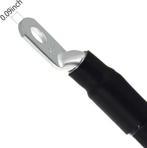 2 قطعة 2 AWG كابلات عاكس طاقة البطارية، طرف نحاسي معلب، جيد للطاقة الشمسية، السيارات، RV، الدراجات النارية، السيارات والبحرية (8 بوصة، 3/8 عروة) in Kuwait
