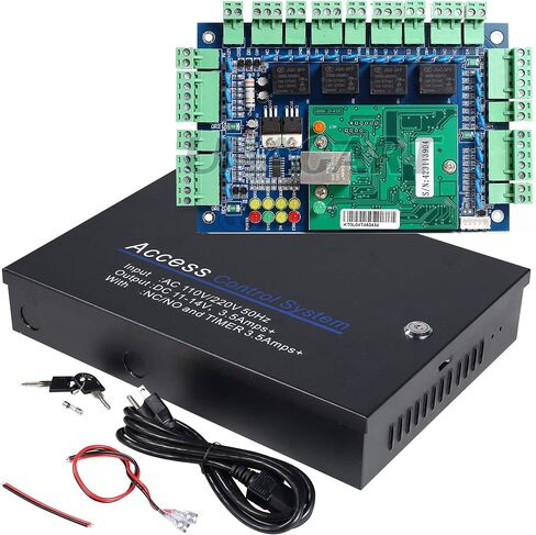 UHPPOTE Commercial Grade Four Door Security Access Control Panel Including Power Supply with Backup Battery Link in Saudi Arabia