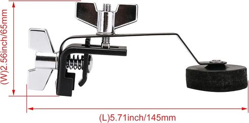 3 قطعة طبل المثبط كتم كاتم الصوت معدن أسود زائد ورأى المشبك على لهجة التحكم الخمار للأجزاء الموسيقية الأفخاخ in Kuwait