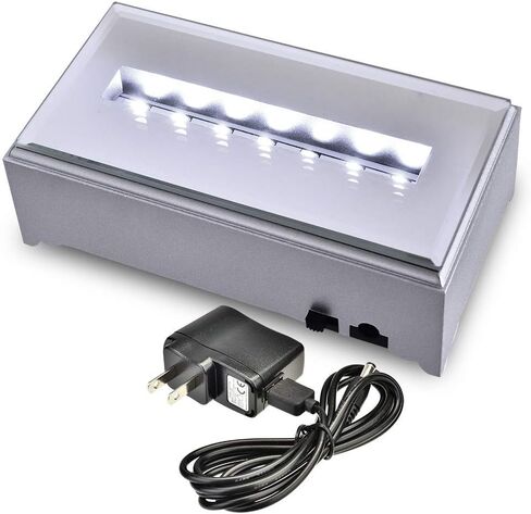 7 LED Lighted Base for Glass Art - LED Display Base - Battery Operated LED Base Lights for Crystals - Lighted Display Stand w/ Color Changing Lights in Kuwait