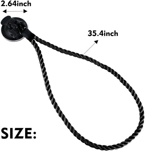 Cxtiy 2024 حوامل قبعة جديدة، حامل قبعة رعاة البقر مع كوب شفط حبل متين حامل قبعة رعاة البقر العالمي منظم شماعات القبعة يحافظ على شكل القبعة لشاحنة السيارة (أسود) in Kuwait