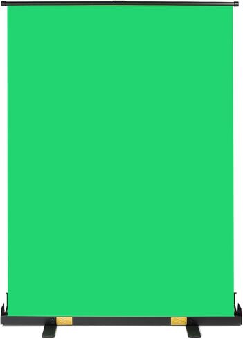 GVM Green Screen, 5x6.6FT Collapsible Green Screen Backdrop Kit with Stand+Storage Box Chroma Key Green Backdrop, Auto-Locking Frame Pull Down Green Screen for Streaming Photoshoot Game Studio Video in Saudi Arabia