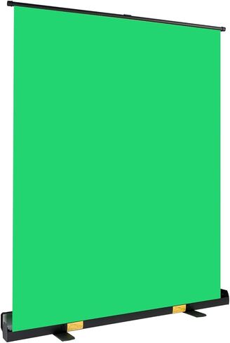 GVM Green Screen, 5x6.6FT Collapsible Green Screen Backdrop Kit with Stand+Storage Box Chroma Key Green Backdrop, Auto-Locking Frame Pull Down Green Screen for Streaming Photoshoot Game Studio Video in Saudi Arabia