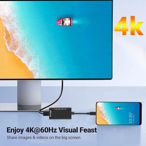 محول كابل Micro USB إلى HDMI، هاتف MHL 5pin إلى HDMI 1080P 4K رسم فيديو لهواتف Samsung Galaxy/LG/Huawei/Android الذكية مع وظيفة MHL in Kuwait
