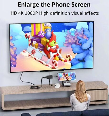 محول كابل Micro USB إلى HDMI، هاتف MHL 5pin إلى HDMI 1080P 4K رسم فيديو لهواتف Samsung Galaxy/LG/Huawei/Android الذكية مع وظيفة MHL in Kuwait