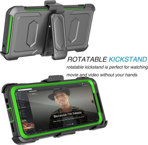 تيكو لموتورولا موتو جي 5 جي 2022 | موتو جي (2022) | مشبك حافظة XT2213، [قشرة] ممتص للصدمات [شاشة مدمجة] [حزام قفل بمسند] أغطية حمل كاملة للجسم دوارة آمنة - أسود in Kuwait