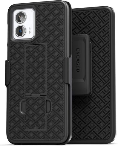 Encased DuraClip for Moto G 5G 2023 Belt Clip Case, Slim Phone Case with Holster (Motorola G 2023) Black in Saudi Arabia