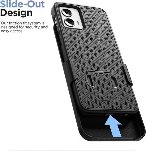 Encased DuraClip for Moto G 5G 2023 Belt Clip Case, Slim Phone Case with Holster (Motorola G 2023) Black in Saudi Arabia