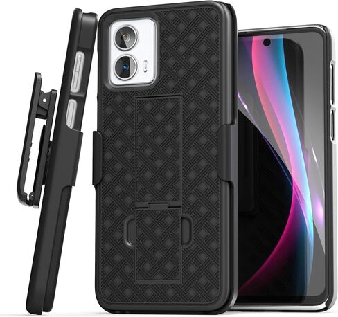 Encased DuraClip for Moto G 5G 2023 Belt Clip Case, Slim Phone Case with Holster (Motorola G 2023) Black in Saudi Arabia