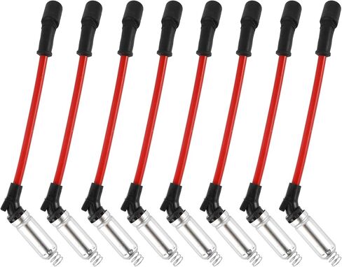 10.2 MM Spark Plug Ignition Wires Fit for Suburban Corvette Silverado 1500-2500 for 99-06 LS1 VORTEC 4.8L 5.3L 6L V8 (Red, Pack of 8) in Kuwait