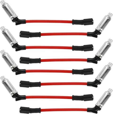 10.2 MM Spark Plug Ignition Wires Fit for Suburban Corvette Silverado 1500-2500 for 99-06 LS1 VORTEC 4.8L 5.3L 6L V8 (Red, Pack of 8) in Kuwait