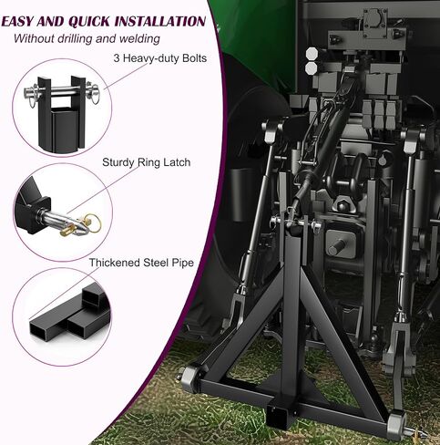 وصلة وصلة مقطورة 3 نقاط 2 بوصة، شديدة التحمل لجرار الفئة 1، محول قضيب الجر، جرار مدمج ومعدات المزرعة in Kuwait