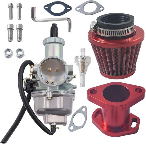 VM26 30 مللي متر PZ30 المكربن ​​الرئيسي مدخل أنبوب فلتر الهواء ل المفترس 301cc 420cc 13hp 15hp محرك دراجة صغيرة الذهاب كارت الأحمر in Kuwait