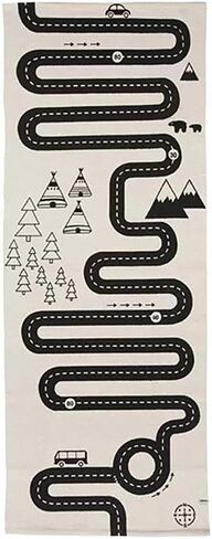 Cotton Crawling Blanket,Play Games Floor Mat Road Adventure Racing Carpet,Kids Long Pad for Bedroom Playroom Classroom Indoor,69x27inch Rectangle Area Rugs in Saudi Arabia
