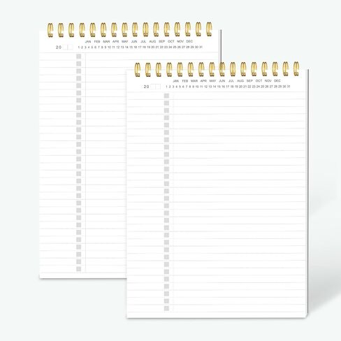 Regolden-Book To Do List Notepad Spiral Planner، متتبع المهام اليومية مع دفاتر ملاحظات مبطنة واسعة (أزرق مخضر، عبوتان) in Saudi Arabia