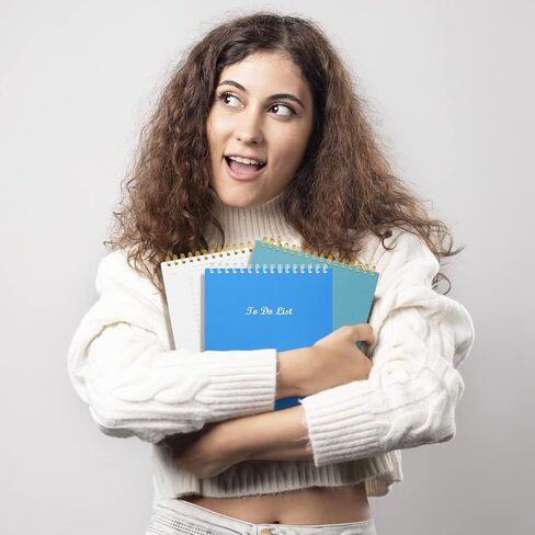 Regolden-Book To Do List Notepad Spiral Planner، متتبع المهام اليومية مع دفاتر ملاحظات مبطنة واسعة (أزرق مخضر، عبوتان) in Kuwait