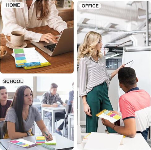 مفكرة قائمة المهام، 6 عبوات دفتر مخطط يومي للعمل، 6.5 × 9.8 بوصة مخطط قائمة المهام لزملاء العمل والمكاتب والمعلمين والمدرسة، لوحة تجريب المجلات، منظمة الملاحظات والمهام (نمط جديد) in Kuwait