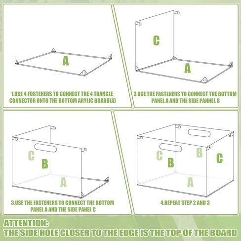 Sintuff 2 Pcs Clear File Box Slim Acrylic File Organizer with Handle Acrylic Small Hanging File Holder Office Boxes Storage Containers for Document Notebook Books Desktop Collection Home School in Saudi Arabia