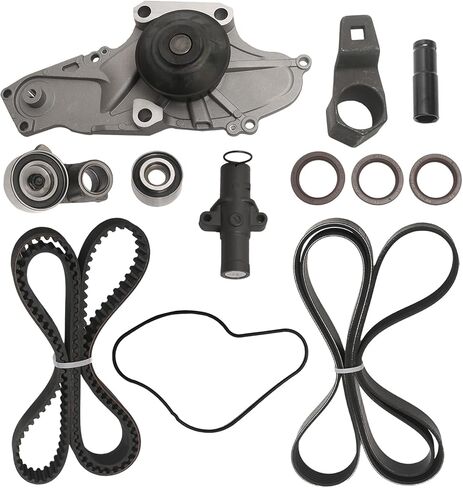 TKH-002 Engine Timing Belt Kit w/Water Pump+Harmonic Balancer Socket(19 mm) & Crankshaft Crank Pulley Wrench Holder (50mm), for Honda Accord Pilot Ridgeline, for Acura RL TL, TCKWP329, 19200-RDV-J01 in Saudi Arabia