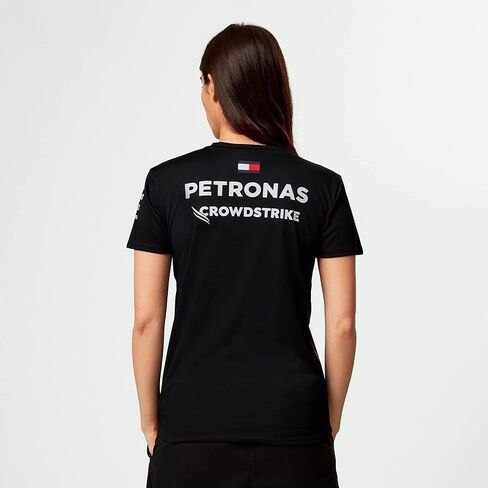 فريق مرسيدس AMG بتروناس للفورمولا 1 - تي شيرت فريق 2023 للسيدات - أسود - المقاس: S in Kuwait