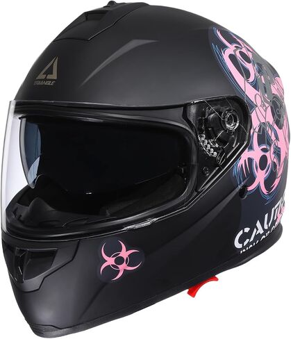 TRIANGLE Dual Visor Motorcycle Helmet Full Face Helmets with Tinted sunshield DOT Approved in Kuwait